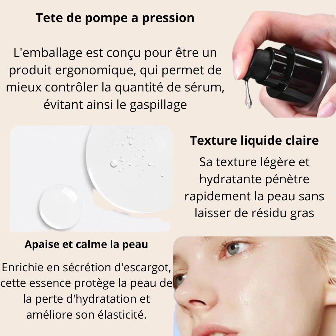 96 % Essence d'escargot, sérum réparateur de peau à l'acide hyaluronique