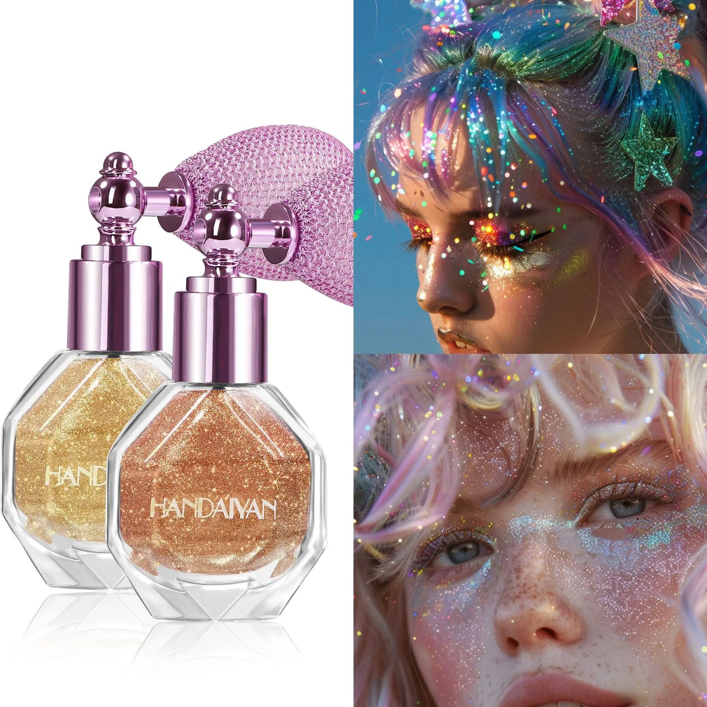 Spray Paillettes Diamant HANDAIYAN - Illuminateur Corps & Visage