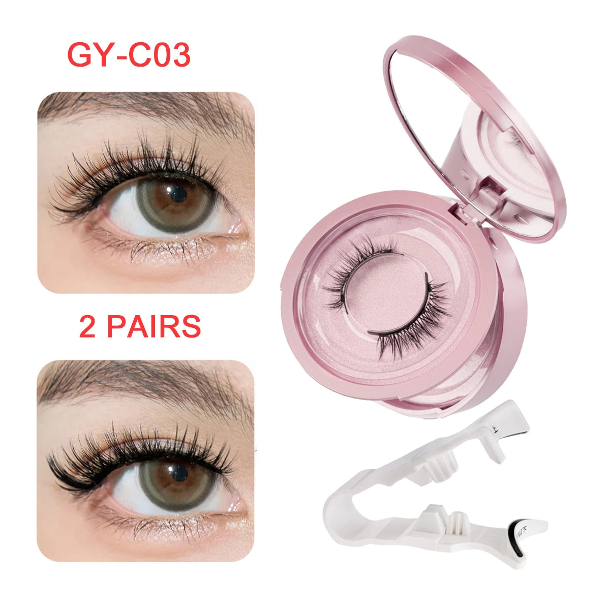 Faux cils magnétiques naturels et longs