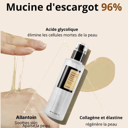 96 % Essence d'escargot, sérum réparateur de peau à l'acide hyaluronique