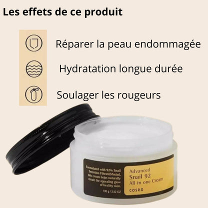Crème hydratante visage haut de gamme 96% Marque Reconnue pour ses solutions ciblées et des ingrédients surprenants comme la bave d'escargot