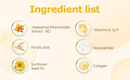 hydratant pour le visage à capsule dorée de vitamine C profonde, protection antioxydante, soins légers quotidiens pour la peau