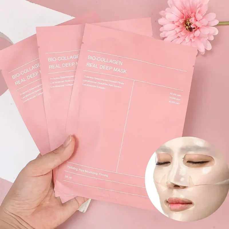 Masque Visage Collagène Bio Coréen - Hydratation Intense & Éclat