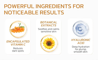 hydratant pour le visage à capsule dorée de vitamine C profonde, protection antioxydante, soins légers quotidiens pour la peau
