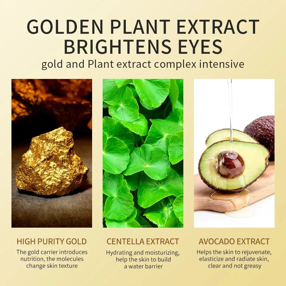 Patchs Yeux Avocat & Or – Hydratants, Raffermissants, Anti-Rides et Anti-Cernes pour Améliorer les Poches sous les Yeux”