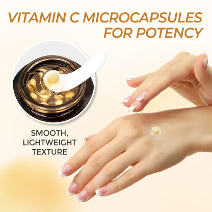 hydratant pour le visage à capsule dorée de vitamine C profonde, protection antioxydante, soins légers quotidiens pour la peau