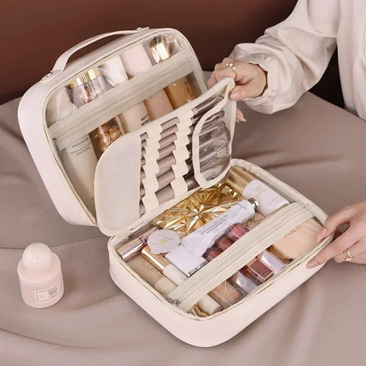 trousse de rangement essentiel pour femmes, grande capacité, organisateur cosmétiques