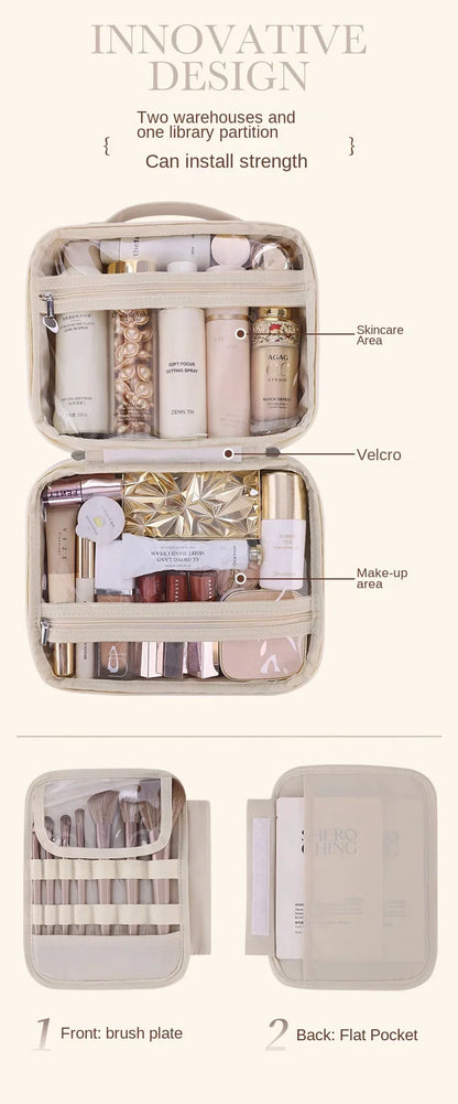 trousse de rangement essentiel pour femmes, grande capacité, organisateur cosmétiques