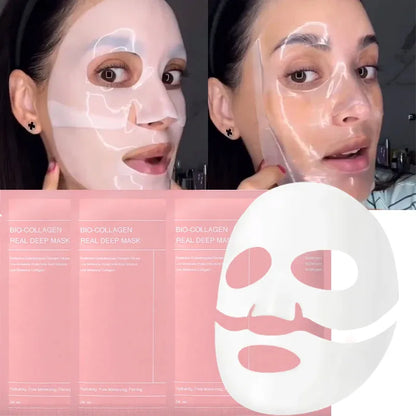 Masque Visage Collagène Bio Coréen - Hydratation Intense & Éclat