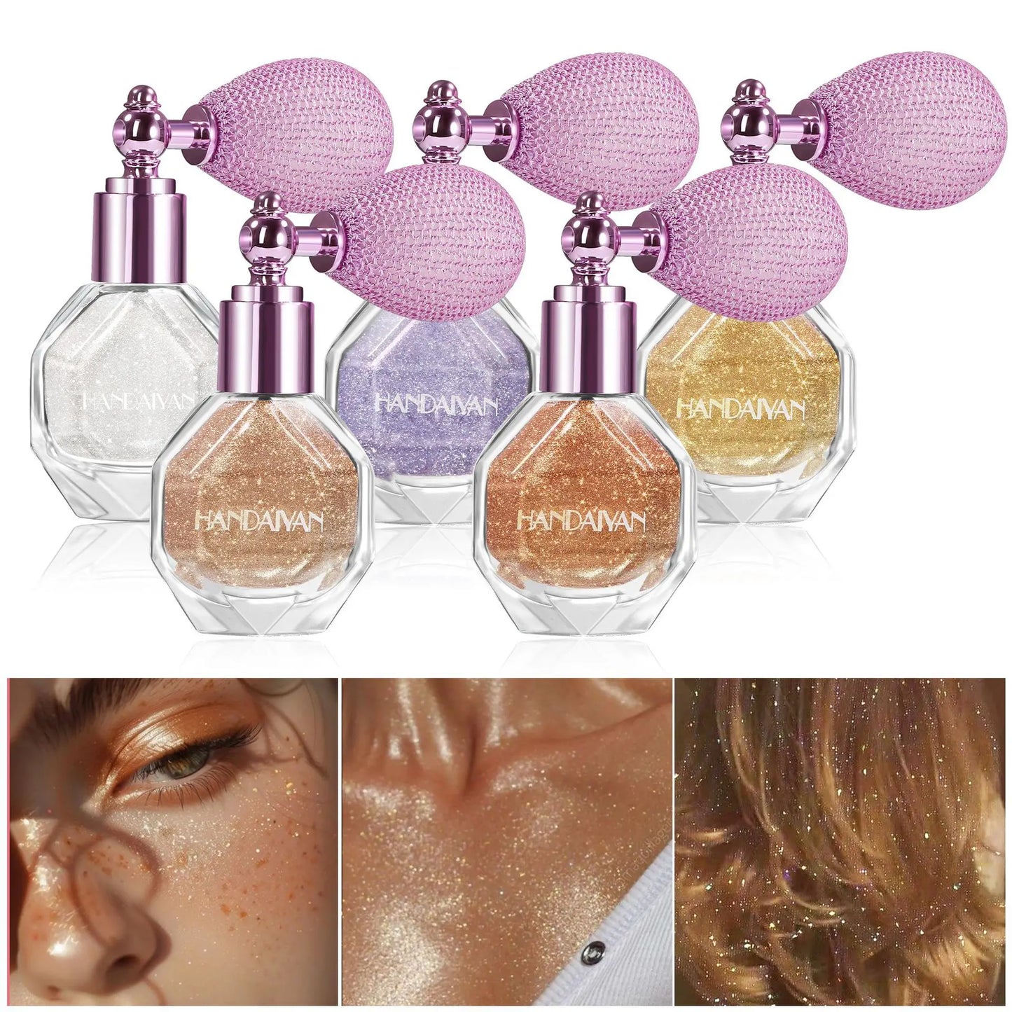 Spray Paillettes Diamant HANDAIYAN - Illuminateur Corps & Visage