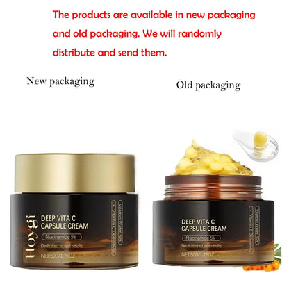 hydratant pour le visage à capsule dorée de vitamine C profonde, protection antioxydante, soins légers quotidiens pour la peau