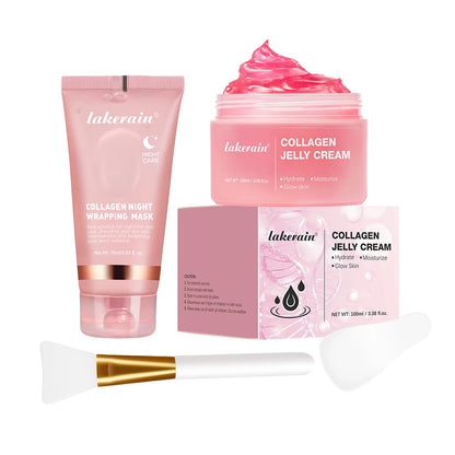 Pack Duo Soin au Collagène - Masque de Nuit + Gelée Crème Hydratante