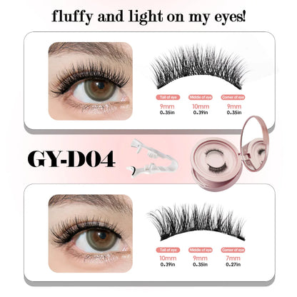 Faux cils magnétiques naturels et longs
