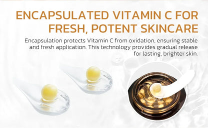 hydratant pour le visage à capsule dorée de vitamine C profonde, protection antioxydante, soins légers quotidiens pour la peau