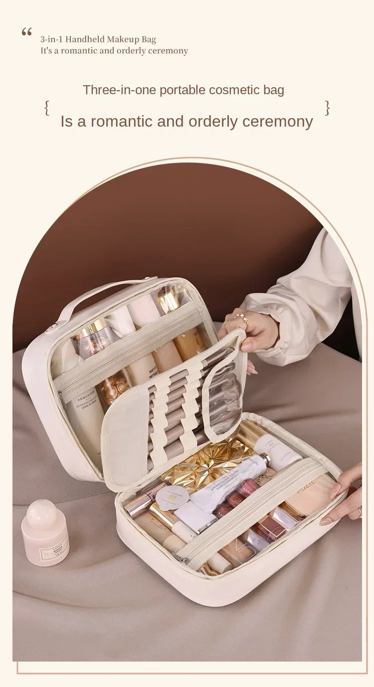 trousse de rangement essentiel pour femmes, grande capacité, organisateur cosmétiques