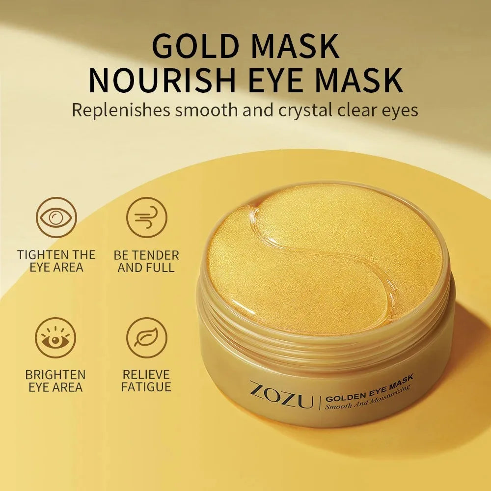Patchs Yeux Avocat & Or – Hydratants, Raffermissants, Anti-Rides et Anti-Cernes pour Améliorer les Poches sous les Yeux”