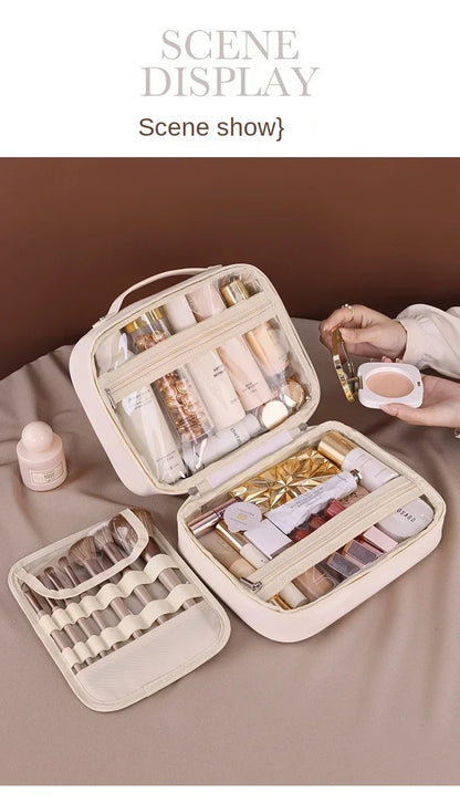 trousse de rangement essentiel pour femmes, grande capacité, organisateur cosmétiques