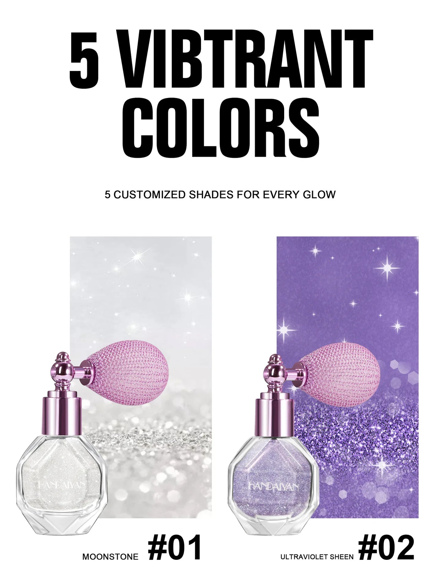 Spray Paillettes Diamant HANDAIYAN - Illuminateur Corps & Visage