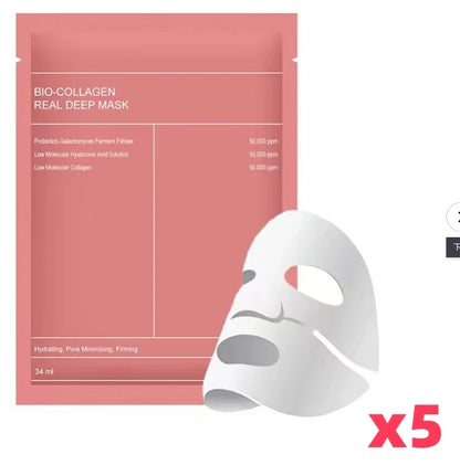 Masque Visage Collagène Bio Coréen - Hydratation Intense & Éclat