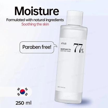 Toner ANUA HeartlePG 77% - Apaisant Coréen Peau Équilibrée 250ml