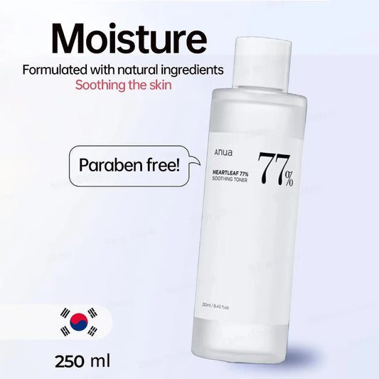 Toner ANUA HeartlePG 77% - Apaisant Coréen Peau Équilibrée 250ml