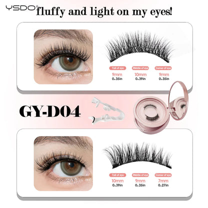 Faux cils magnétiques naturels et longs